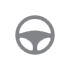 Icon of a gray steering wheel.