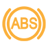 Yellow icon with the letters "ABS" inside a circle.