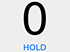 Screenshot of "Hold" below a 0.